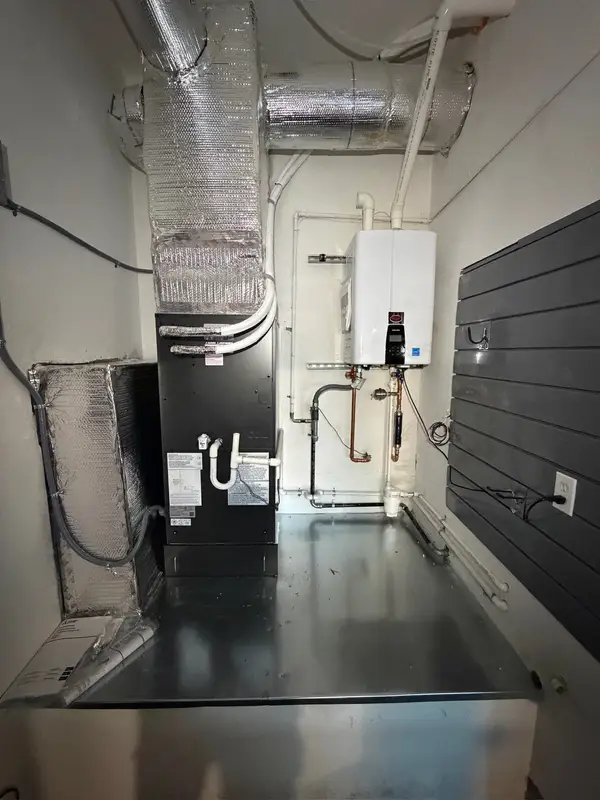 Mitsubishi Heat Pump — Side-Yard Install —  (photo 1)